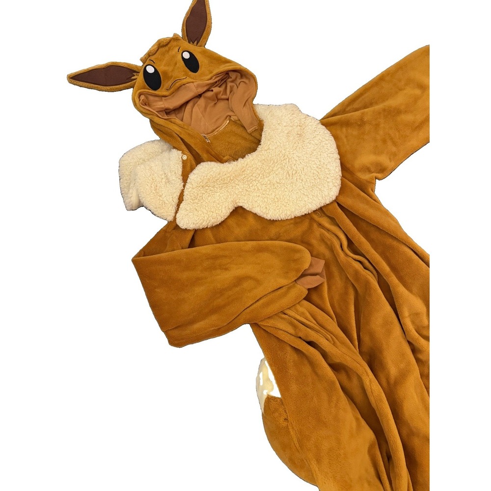 Pokémon Eevee Kigurumi Adult PJs 2019 Official Brown Fleece Costume Cosplay